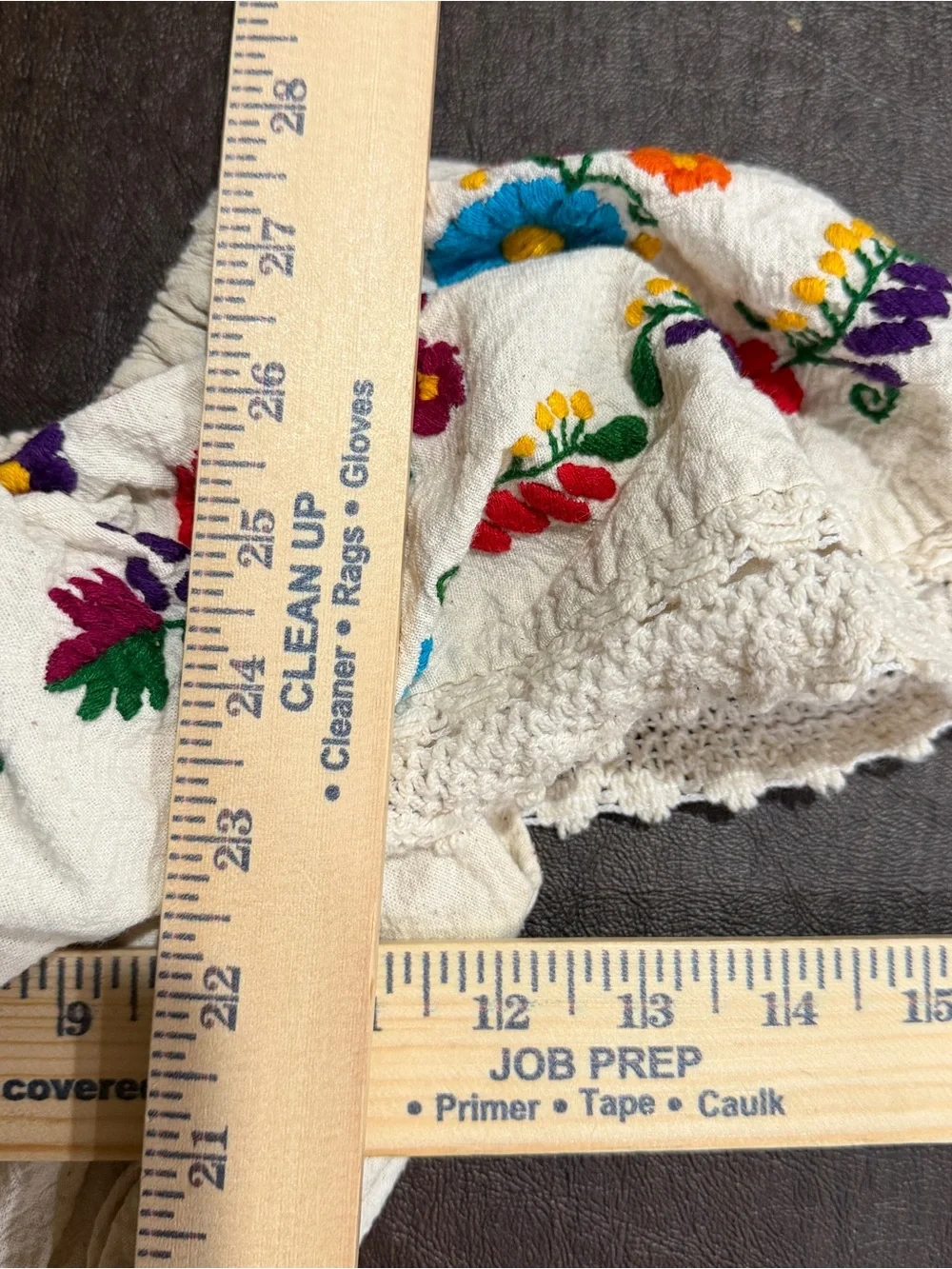 White Mexican Oaxaca Girl's Floral Dress Embroidery Sz 6-6X